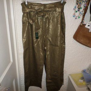 Lauren Ralph Lauren Paper Bag Waist Crop Pants NWT